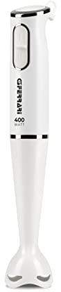 G3 Ferrari G20141 EasyMix Mixer a Immersione, 400 W, Motore DC, Lame INOX, 2 Velocità, Fusto smontabile, Impugnatura ergonomica, Bianco