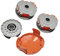 ERHUO Lot de 3 bobines de fil pour débroussailleuse, double bobine à alimentation automatique Ø 0,05 cm + 1 couvercle de bobine FLY060, remplacement de FLY021, compatible avec Flymo Power/Mini/Trim