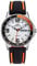 UMR RUHLA Armbanduhr, Quarz, analog, Silikonarmband, Edelstahlgehäuse, wasserdicht bis 10 bar, Farbe:Orange/Weiß