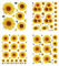 Wanfoou 4 Stück Sonnenblumen Wandaufkleber und 3D Schmetterlinge Deko,Sonnenblume Wandaufkleber Wasserdichte Sonnenblume Wandtattoos Abnehmbare Gelbe Blume Wanddekoration