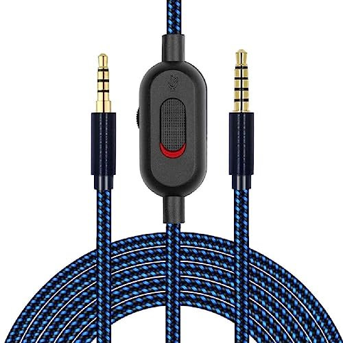 Labstandard Premium-Ersatzkabel mit Stummschaltung für AstroA10 A40 Headsets, geflochtenes Nylon-Verlängerungskabel für Gaming-Kopfhörer