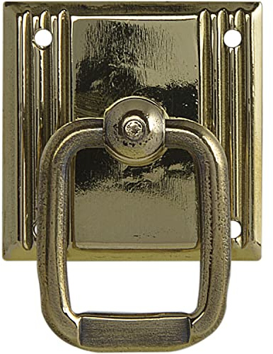 Schorgöhfer & Frehe Möbelgriff Landhausstil - Klappgriff klein - Schrankgriff quadratisch 30x30mm, Messing poliert