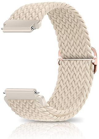 CeiBand 18mm 19mm 20mm 22mm Elastico Tessuto Nylon Cinturino, Cinturino Ricambio Universale Orologio Sottile Fibbia Scorrevole Sportivo Stretchable Braccialetto per Uomini Donne - Albicocca