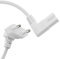Perfect Cavo di alimentazione Euro, spina Euro a 90° angolata a presa IEC C7 a 90° angolata, cavo di alimentazione accessorio per elettrodomestici, 3,00 m, bianco