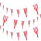 3st Zirkus Zieht Fahnen Zirkus-ammer-Banner Ammer Girlanden Clown-Dekorationen Zirkusbanner Dreieckige Wimpelflagge Zirkus-karnevalsbanner Rote Verzierung Jahrgang Kind