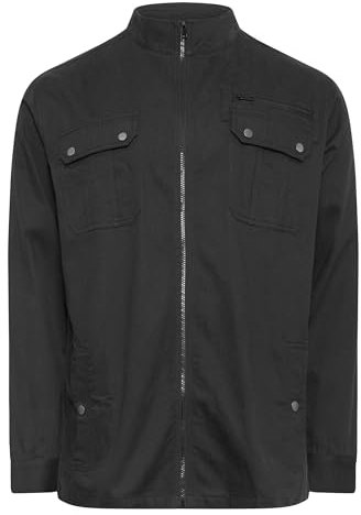 BadRhino Big & Tall Zip Through Jacket - Men's - Plus Size Curve Black