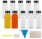 Yzpklhw Lot de 10 bouteilles de jus en plastique de 250 ml avec couvercles inviolables, vides et réutilisables, pour lait, eau, boissons