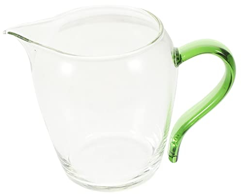 Cabilock Salsera Familiar De Porcelana Espuma De Leche Salseras Jarra De Crema Salsera De Cristal Salsera Grande Dispensador De Crema Bote De Salsa De Té Vidrio Disidente