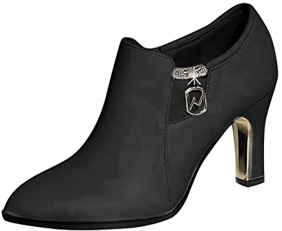 Damen Pumps Elegant Und Bequem Leder High Heels Vorne Geschlossen Absatzschuhe Hochzeitsschuhe Schwarz Hohe Schuhe Tanzschuhe mit Absatz Trachtenschuhe Sommerschuhe