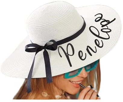 Chapeau de plage personnalisé, chapeaux de soleil pour femmes pour la plage - visière personnalisée avec nom et texte, chapeau de plage personnalisé pour la protection solaire, Chapeau de plage