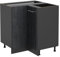 Vicco Eckunterschrank R-Line, Schwarz Beton/Anthrazit, 75.6 cm ohne Arbeitsplatte
