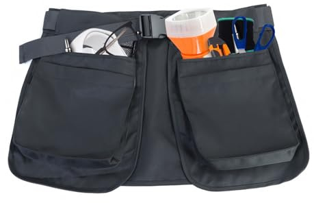 Maibiansm Waist Belt Apron Bag, Tool Belt for Women and Men, Apron with Adjustable Waistband for Dog Trainer, Waiter, Gardener and Hair Stylist
