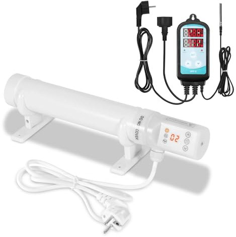 Sonnewelt 60W - Calefacción para invernaderos con termostato, calefacción eléctrica para invernaderos con función de temporizador, programa y ciclo, ideal para armarios e invernaderos