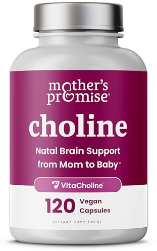 Mother's Promise Prenatal Choline 550mg with VitaCholine®, 120 Vegan Capsules