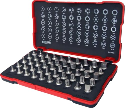 KS Tools 911.1850 1/4 Bit-Stecknuss-Satz, extra kurz, 50-tlg