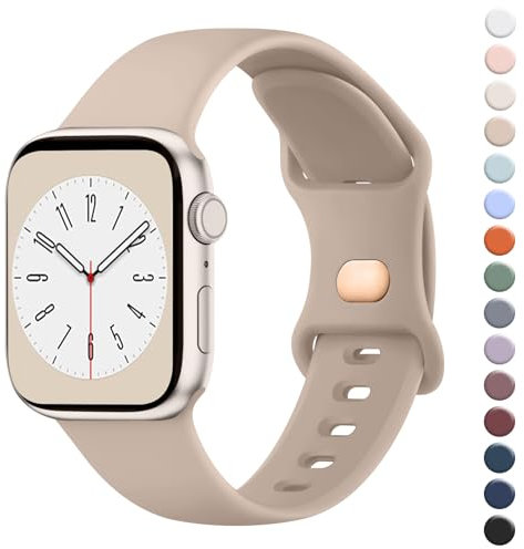 Wanme Cinturino Per Apple Watch 40mm 44mm 38mm 41mm 42mm 45mm 46mm, Cinturini Sportivo in Silicone per Apple Watch iwatch Se Ultra Series 10 9 8 7 6 5 4 3 2 1 per Donna Uomo