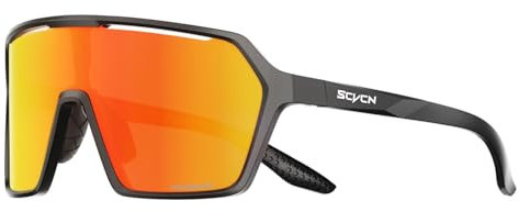 SCVCN Polarisierte Baseball Sonnenbrille für Männer und Frauen, umlaufende Sport Sonnenbrille zum Radfahren, Laufen, Angeln, Golf 01