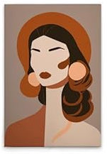 A.S. Création Leinwandbild Frau Abstrakt - Wandbild in Braun, Grau - 40 x 60 cm - DD132801