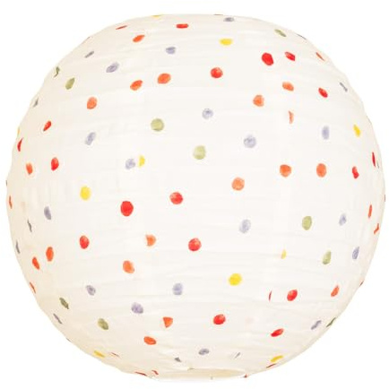 ValueLights | Easy Fit Polka Dot Fabric Round Globe Ball Ceiling Light Shade Living Room Bedroom Hallway Lampshade | Ceiling Lights, Home Décor & Improvement Essential | 290mm Shade Width