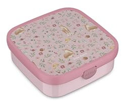 Mepal - Bento Brotdose Groß Campus Little Dutch - Bento Lunchbox für Kinder - Inklusive 2 auslaufsicheren Bento Fächern & Gabel - Bento-Fach ist mikrowellengeeignet - 2x 200 + 1250 ml - Fairy Garden