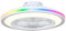 DUPI Ventilador de Techo LED RGB SLIM AIR – Plafón 50 cm, Motor DC Silencioso, Aspas Reversibles, 6 Velocidades, Modo Verano/Invierno, Mando a Distancia, PVC Blanco