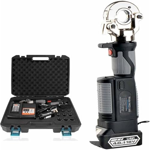 Pince à Sertir Hydraulique éLectrique, Outil De Presse à EntraîNement Hydraulique, Pince à Sertir Hydraulique Rechargeable Avec 11 Matrices, Pour RéParation D'Alimentation éLectrique