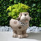 New Stunning And Durable Large Dog Planter Dog Statue Ornamental Flower Pot Planter,Outdoor Sculpture For Patio Balcony Yard Lawn Perfect For Pathways or Ponds Garden Decor -A06