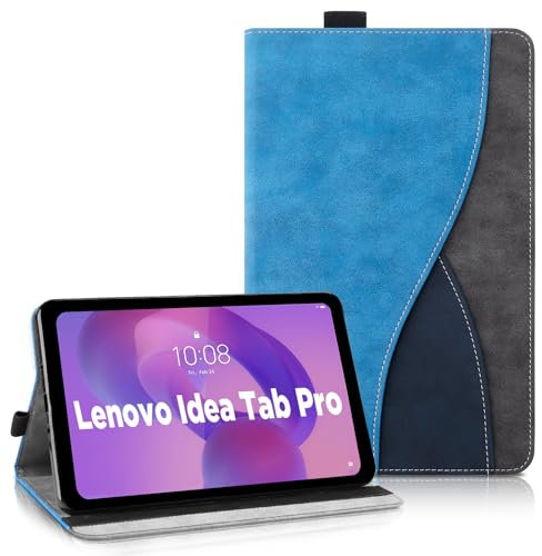 AsWant Custodia per Lenovo Idea Tab Pro (2025) 12.7 Pollici- Pelle Ultra Sottile PU Case con Funzione Stand Tablet Protettiva Cover Lenovo Idea Tab Pro (Blu)
