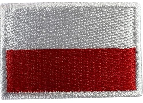 Mini-Aufnäher mit Polen-Flagge, zum Aufbügeln oder Aufnähen auf Kleidung, Tasche, Hut, kleine polnische Stickerei