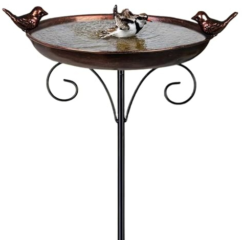 BAÑO DE PACHO GROUNTO - BAJO 'ACCITURA Y BREVE COVEL | Cuenco De Agua Vintage Antiguo | Alimentador De Agua Impermeable Decorativo Portátil | Atraer Patios De Bebidas Al