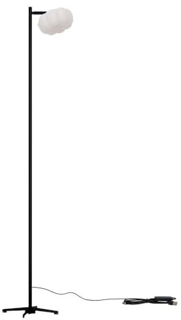 FROIDEXG Lampadaire Moderne Minimaliste Avec Prise USB, Lampe Sur Pied, Lampe D'angle, Lampe De Salon, Douille E27, Intensité Variable, Base En Métal Noir, Lampe Verticale Pour Chambre À Coucher Et Sa