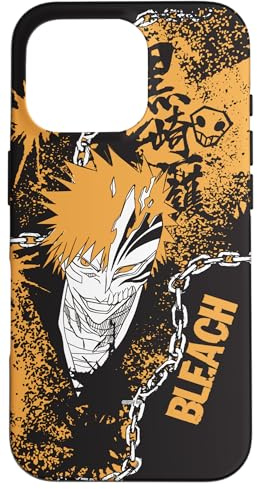 BLEACH Ichigo Hollow Mask Splatter Graffiti Anime Case for iPhone 16 Pro