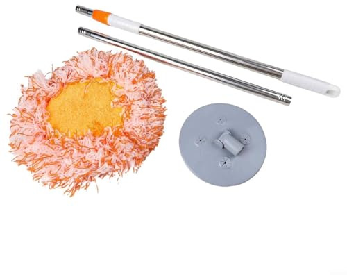 CashMuch Mocio rotante a 360° regolabile con manico telescopico estensibile, uso bagnato e asciutto per pareti, pavimenti, vetro, angoli, fessure e auto, addominali e