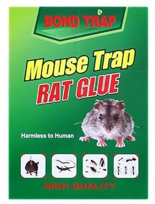 15 Pcs Mice Glue Traps, Professional Eco Friendly Traps, Rat Adhesive Plates, Strong Adhesive Traps for Large Rats, Cockroach Friendly Rat Traps
