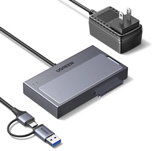 UGREEN Adaptateur USB 3.2 10 Gbit/s M.2 NVMe et SATA | Compatible SSD NVMe M.2 et HDD SSD SATA 2,5 3,5 Station d'accueil pour Disque Dur Sans Outil Windows MacOS Linux