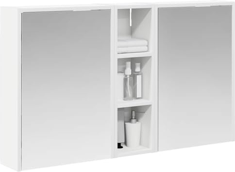 vidaXL Badezimmerschrank-Set 3 pcs 106 x 16 x 62,5 cm Holzwerkstoff, Elegante Badezimmeraufbewahrung, modernes Schrankset, stylische Wandregale, schicke Möbel, luxuriöse Details