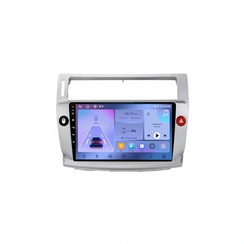 Autonavigation Car Radio Multimedia Player für Citroen C4 LA LC C-Triomphe C-Quatre 2004-2014 Carplay Bildschirm für Apple/Android Auto/Airplay/Mirror Link, Wireless, 4 Kern 4G+64G