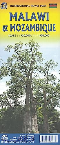 Malawi / Mozambique: ITM Travel Reference Map 1:920000