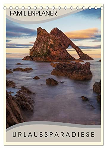 Urlaubsparadiese - Familienplaner (Tischkalender 2025 DIN A5 hoch), CALVENDO Monatskalender