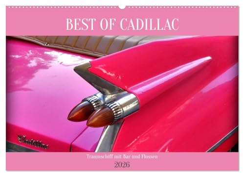 BEST OF CADILLAC - Traumschiff mit Bar und Flossen (Wandkalender 2026 DIN A2 quer), CALVENDO Monatskalender: Ein Cadillac Cabrio aus dem Jahre 1959 in Havanna (CALVENDO Mobilitaet)