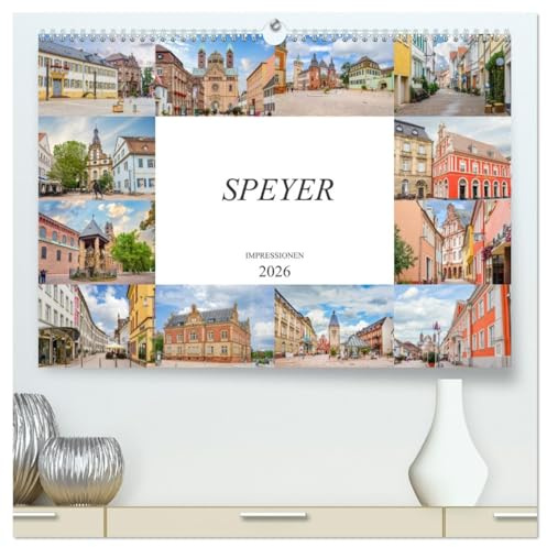 Speyer Impressionen (hochwertiger Premium Wandkalender 2026 DIN A2 quer), Kunstdruck in Hochglanz: Die Domstadt Speyer festgehalten auf zwölf einmaligen Bildern (CALVENDO Orte)