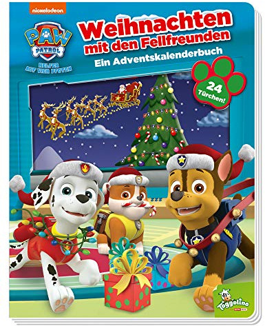 PAW Patrol: Weihnachten mit den Fellfreunden - Ein Adventskalenderbuch: Pappbilderbuch mit 24 Klappen
