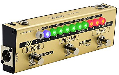 VALETON Dapper Acoustic Mini Electric-Acoustic Guitar DI Analog Preamp Multi-Effects Pedal