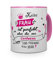 printplanet Tasse mit Stadt/Ort Cuxhaven - Motiv Keine Frau ist Perfekt, Aber... -Städtetasse, Kaffeebecher, Mug, Becher, Kaffeetasse - Farbe Rosa
