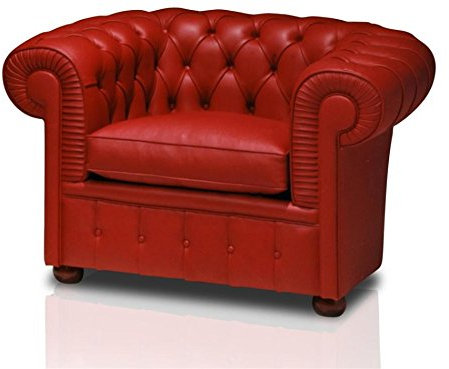 Trama Toscana Chesterfield Sessel 110 x 88 cm, 72 cm, Echtleder