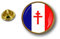 Akachafactory pins pin Badge pin's Metal Drapeau France Libre de Gaulle corix de Lorraine