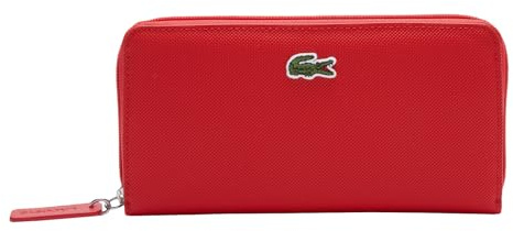 Lacoste L.12.12 Concept, Portefeuille Femme,Rouge (High Risk Red) , 2.5x10.5x20 cm (W x H x L)