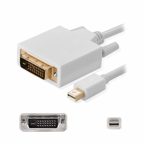 Aukson E00 - Cable Ordenador mini DisplayPort a DVI (1,8 m, Full HD, HDTV, 1080P, conector Mini DP macho a DVI macho)