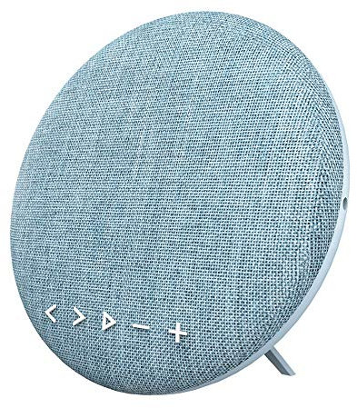 Bluetooth Speaker Portable 12W Fabric Portable Wireless Cloth Cover Indoor Music TF AUX Round Loudspeaker for IOS,Android and Smartphone (color : Blue)