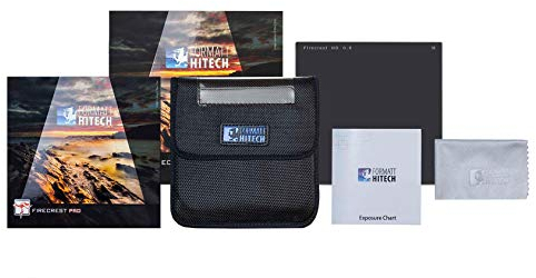 Formatt Hitech Firecrest Pro 100mm Standard ND - Profi-Kamerafilter - Kompletter Lichtauslaufschutz - 100x100mm Neutraldichtefilter mit Tuch, Etui, Belichtungsdiagramm & Booklet